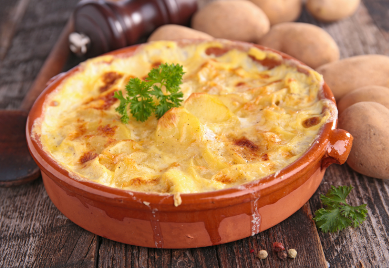 Receita de batata gratinada cremosa