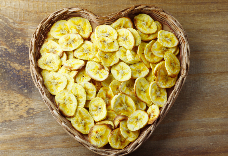 Chips de banana: saudável e crocante