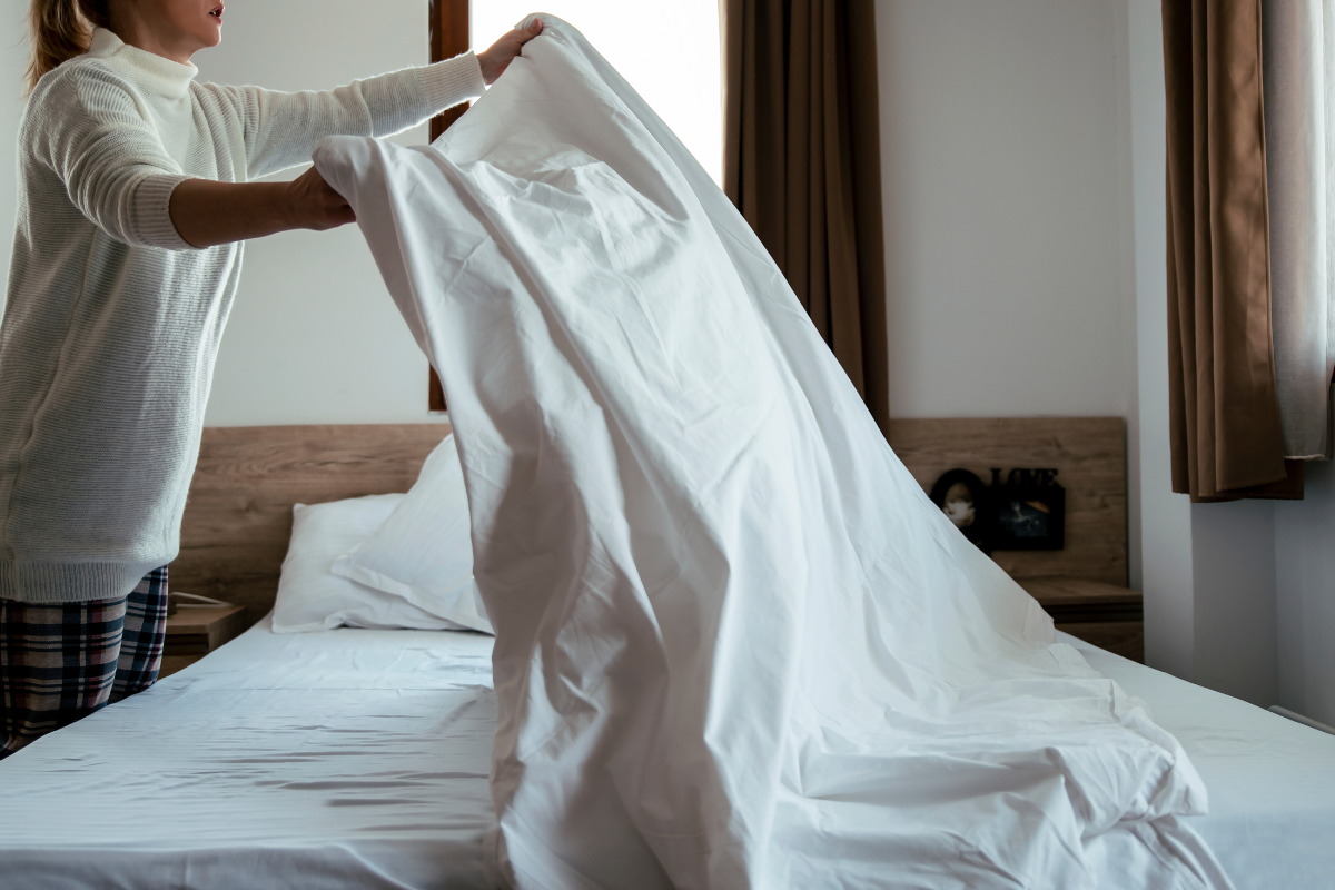 Qual o período certo para trocar o lençol da cama?