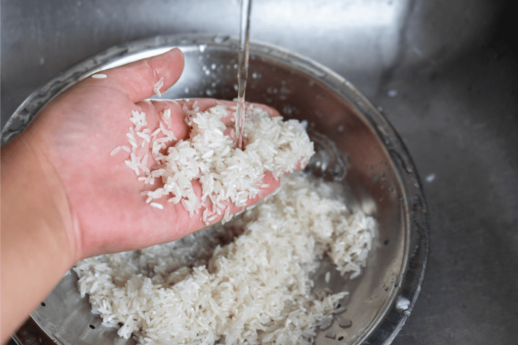 lavar o arroz
