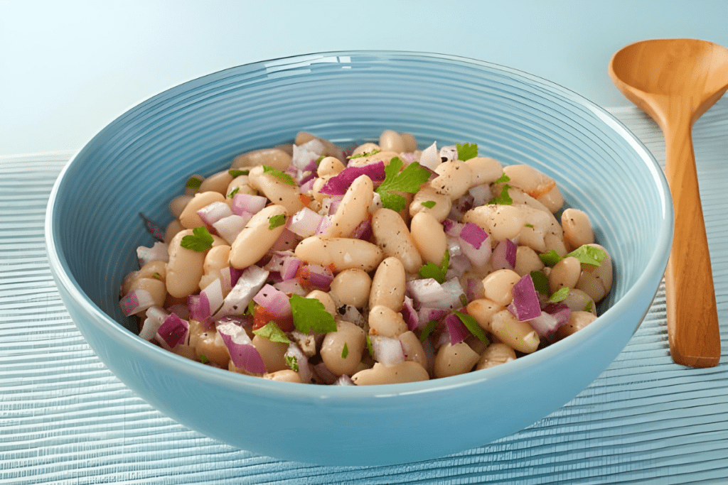 salada de feijão