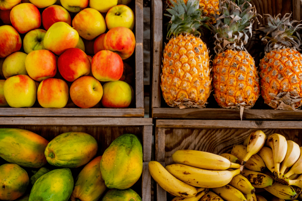 frutas e verduras do verão