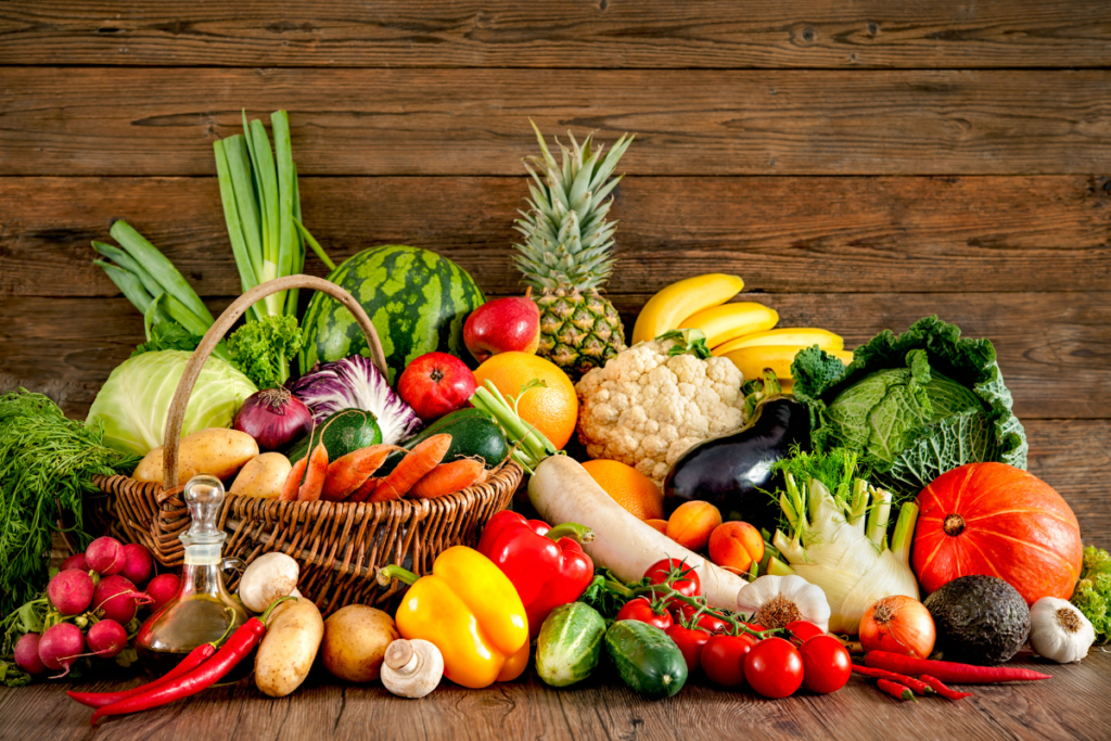 usar água sanitária para limpar frutas e verduras