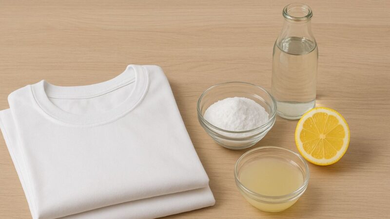 Truques naturais para clarear roupas amareladas sem produtos caros