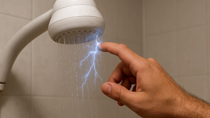 O que significa quando o chuveiro dá choque