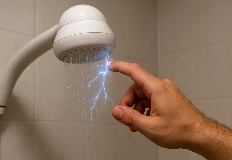 O que significa quando o chuveiro dá choque