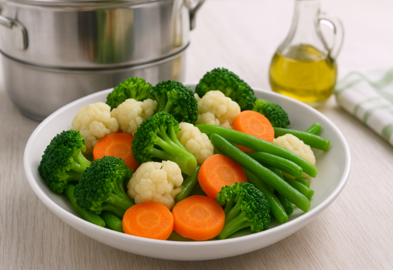 Segredos para preparar legumes no vapor sem perder sabor
