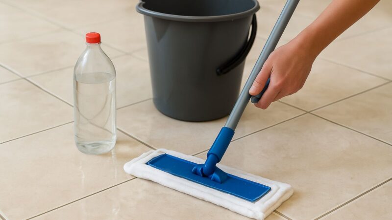 Truque para manter o piso brilhando usando só vinagre