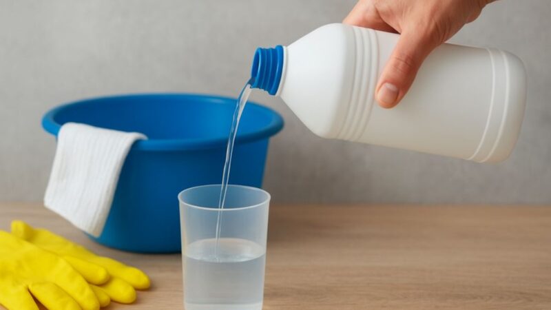 O jeito certo de usar água sanitária na limpeza