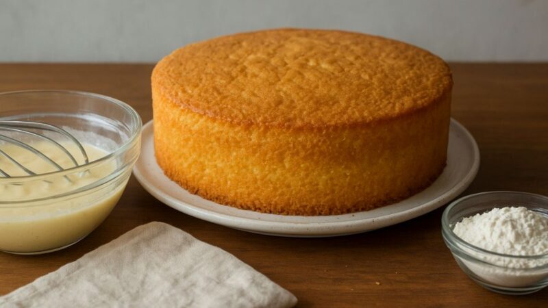 Truque para bolo crescer sem murchar depois de assar