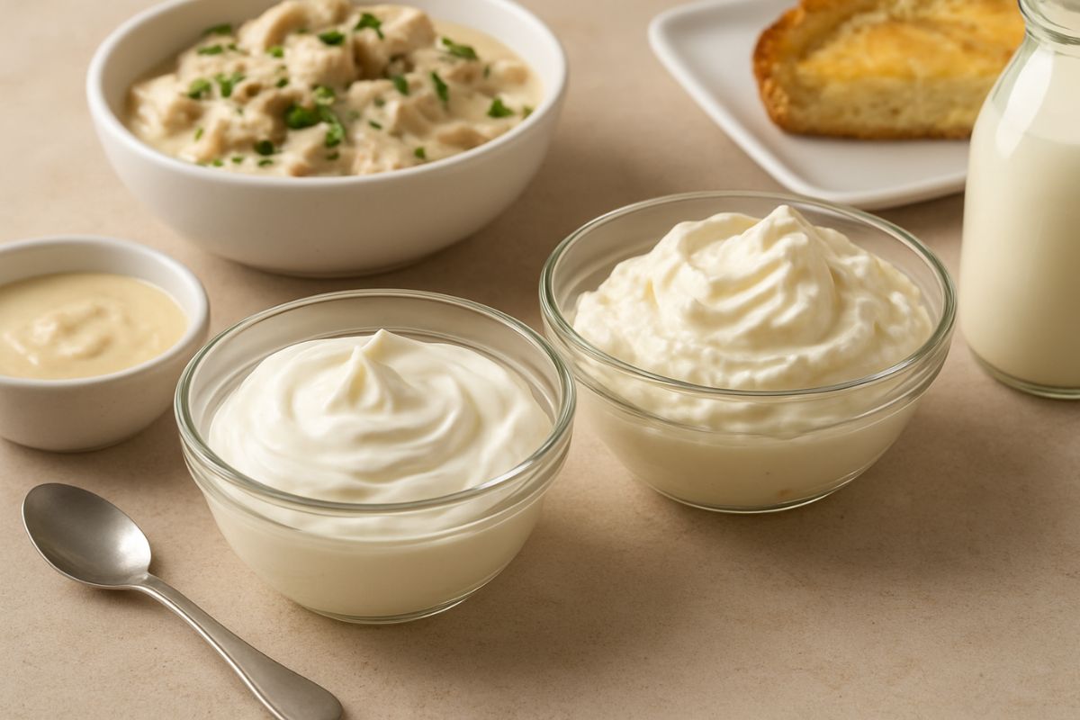 Diferenças entre creme de leite e nata e quando usar cada um