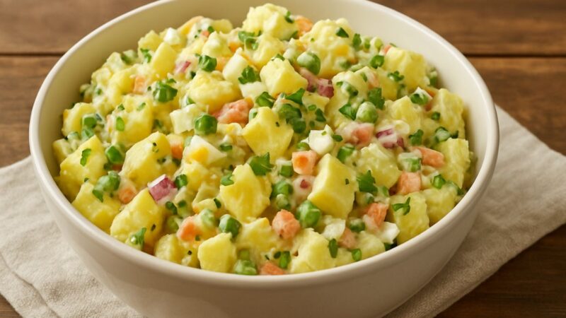Como fazer salada de batata para o almoço