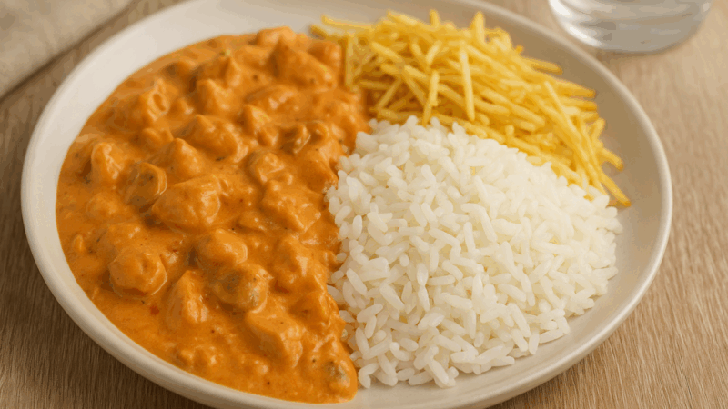 Receita de strogonoff de frango gastando só 30 reais