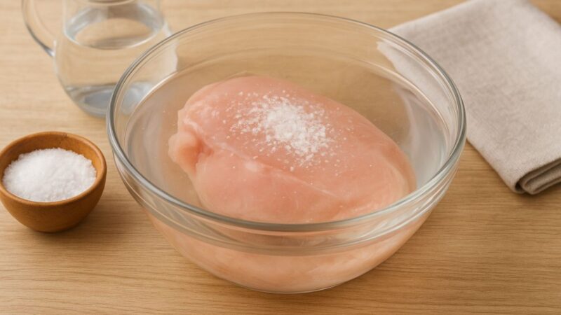 Como deixar o frango mais suculento usando apenas sal e água