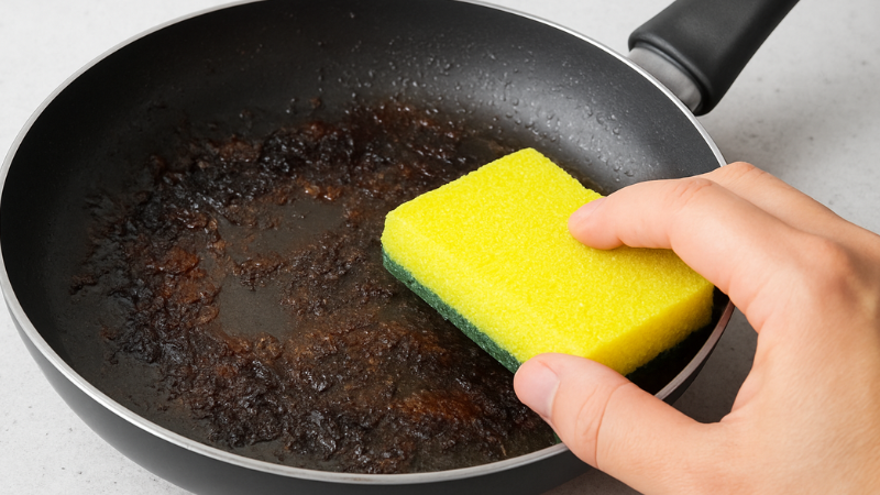 Como remover crostas da panela antiaderente sem danificar