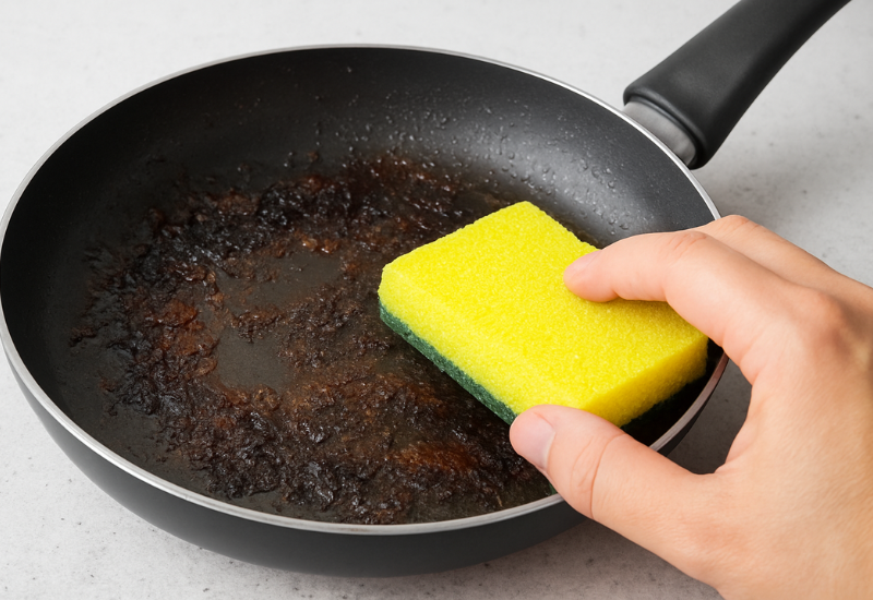 Como remover crostas da panela antiaderente sem danificar