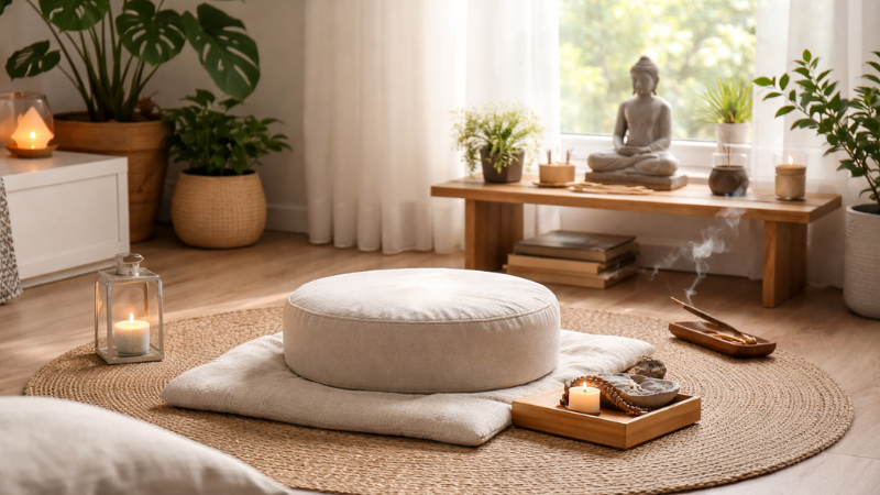 Tudo o que você precisa para montar um cantinho de meditação em casa