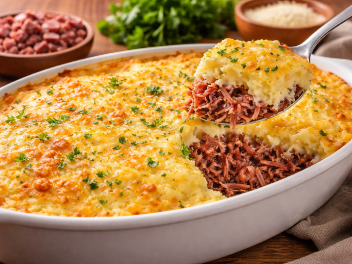 Como fazer escondidinho de carne seca