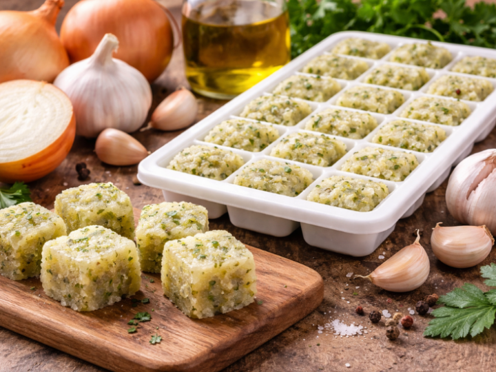 Como fazer tempero de cebola e alho congelado