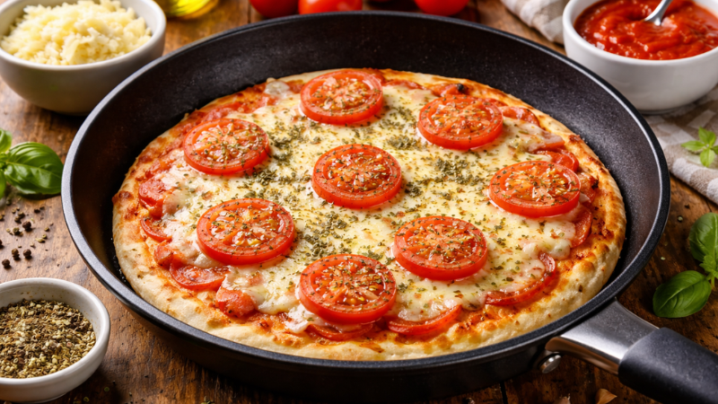 Pizza de frigideira em 10 minutos: saiba como fazer