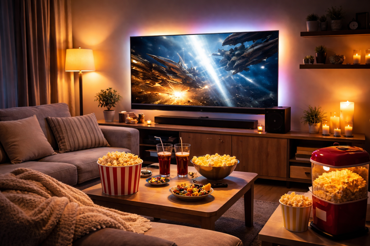 Tudo o que você precisa para montar uma Noite do Cinema em casa