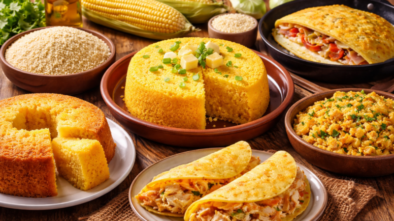 5 receitas com Flocão de Milho