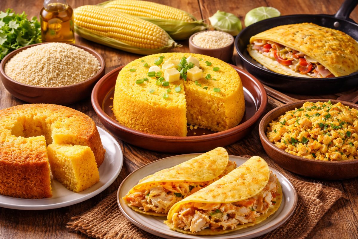 5 receitas com Flocão de Milho