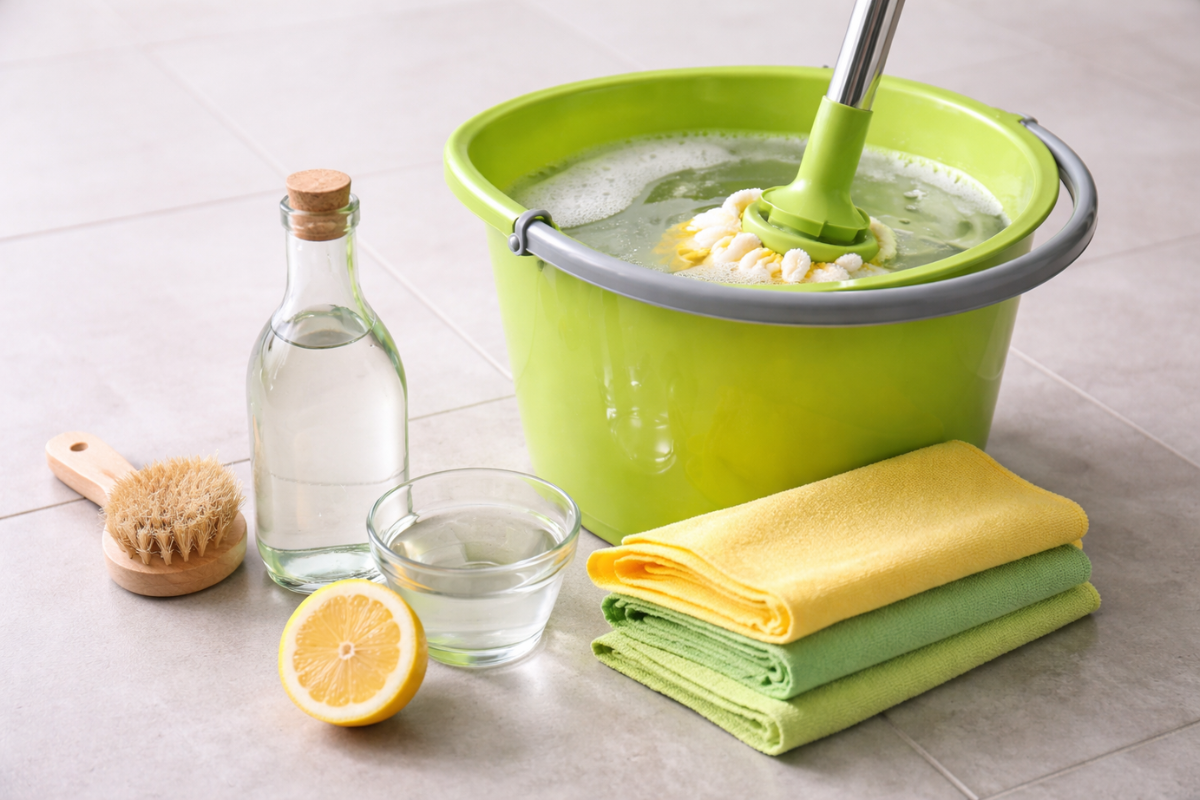 Misturar vinagre na água para limpar os pisos da casa é um truque eficaz?
