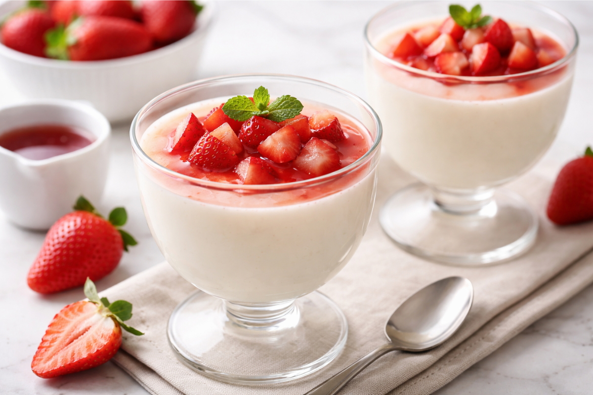 Pouca gente sabe, mas dá pra fazer sobremesa cremosa só com leite e gelatina