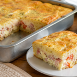 torta de queijo e presunto
