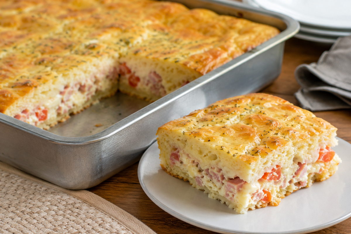 Como fazer torta de queijo e presunto