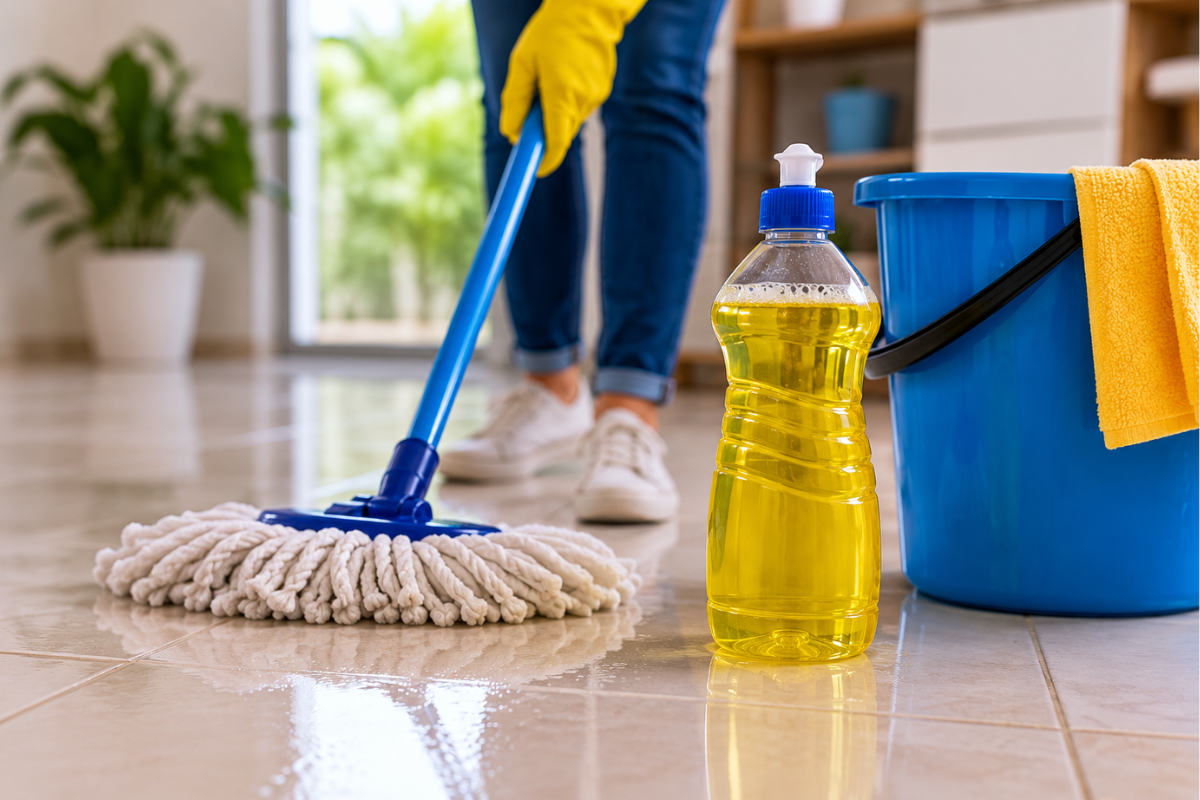 Pode usar detergente para limpar o chão? Veja prós e contras