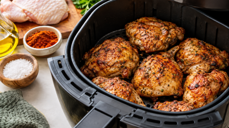 Como fazer frango na air fryer sem ficar seco? Veja truques